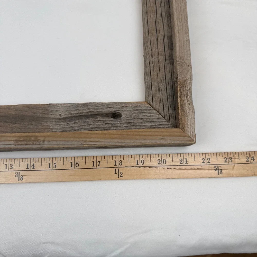 Rustic Reclaimed Barn Wood Picture Frame 14x18 Farmhouse Thee Olde Barn Yard